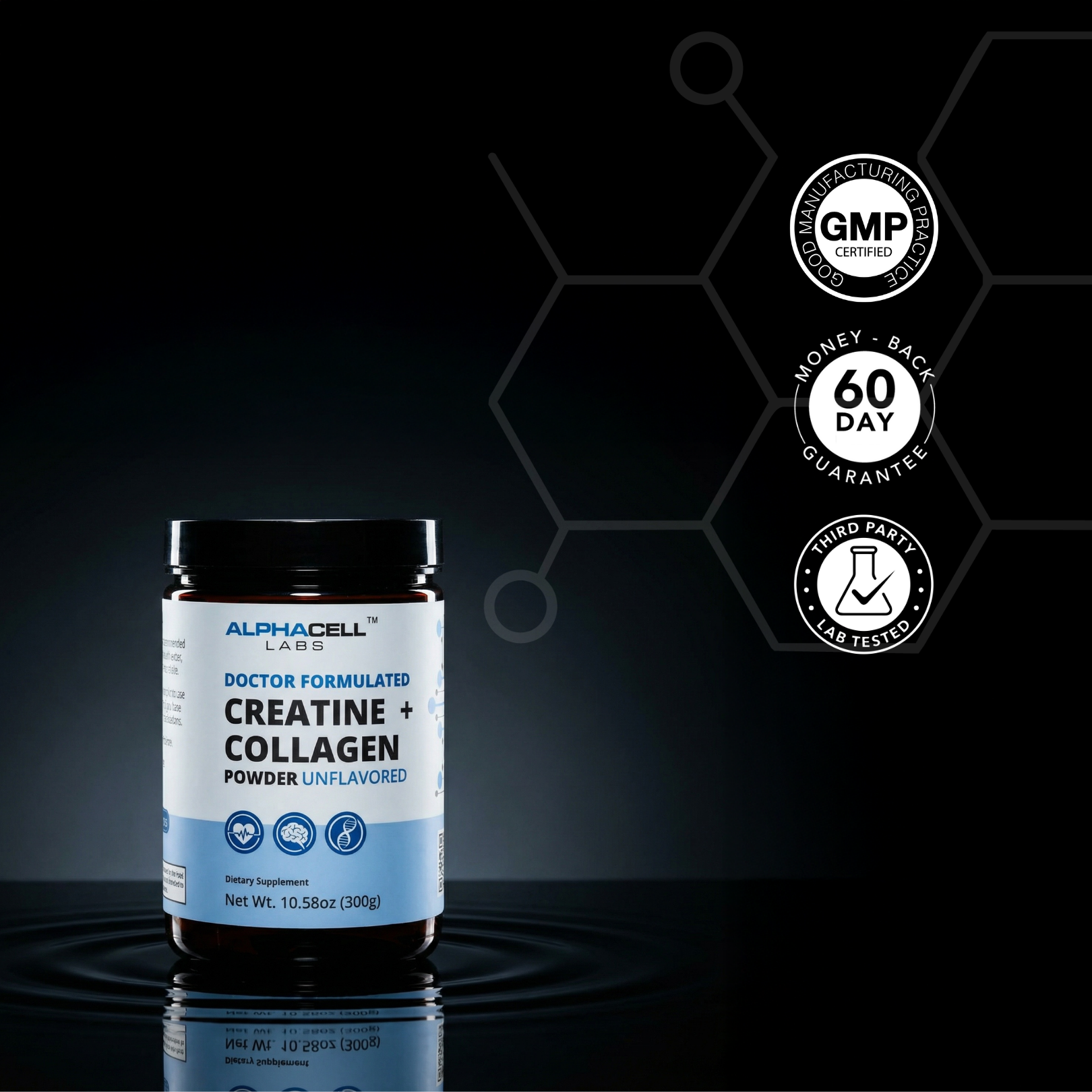 Creatine & Collagen - 10.58 oz. (300 g) 30 Servings