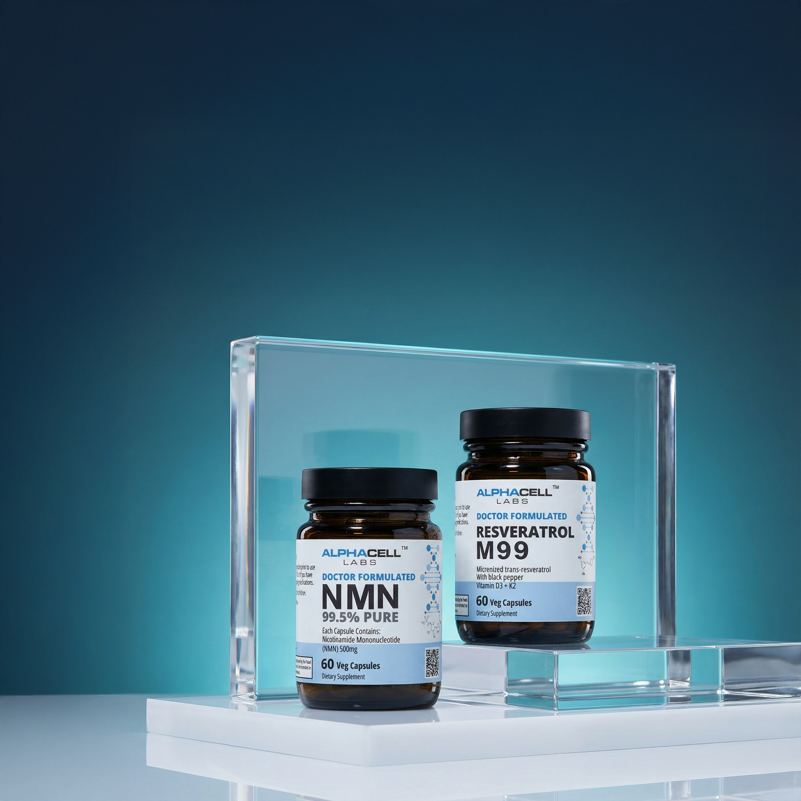 (L) - Longevity Pack - NMN 500mg and M99 Resveratrol - AlphaCell Labs