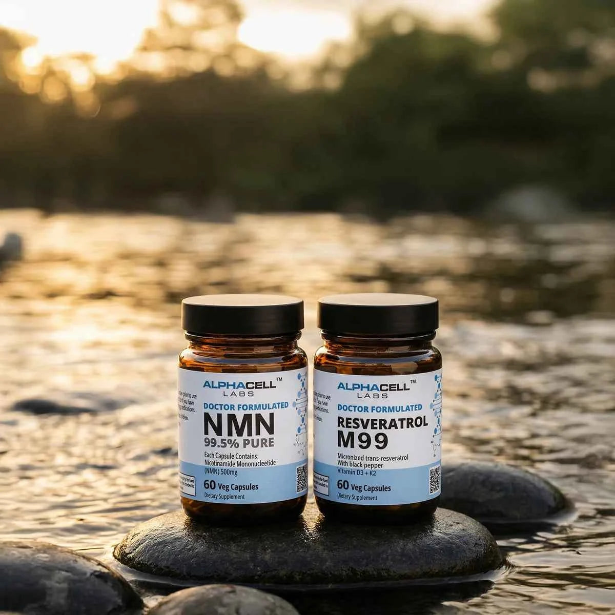 Longevity Pack - NMN and M99 Resveratrol with Vitamin D3 + K2