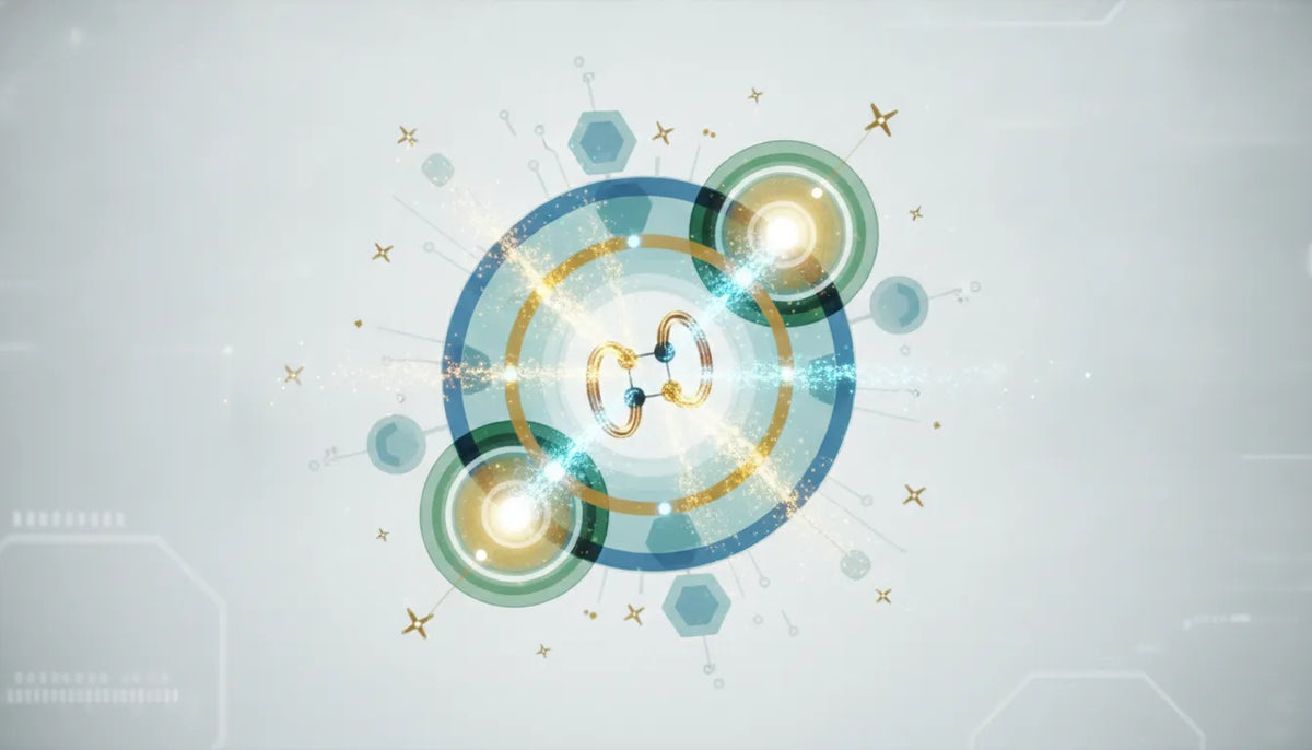 Abstract NMN and NAD+ molecules representing cellular energy production.