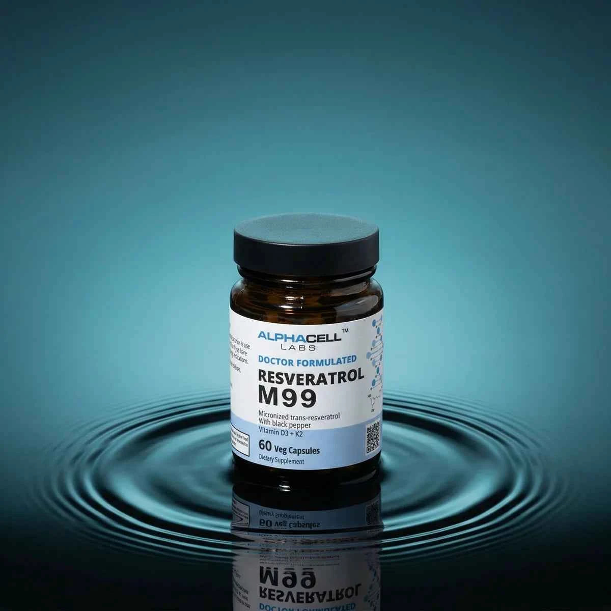 Micronized Resveratrol (99% Pure) Transresveratrol, With Black Pepper, D3 and K2
