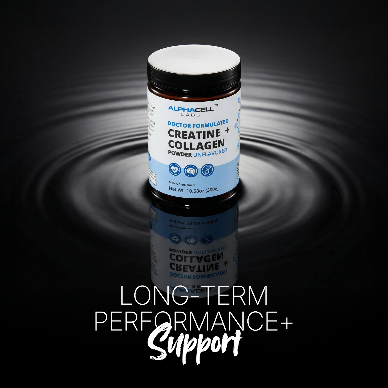 AlphaCell Creatine & Collagen 300 g - 10.58 oz. 30 Servings