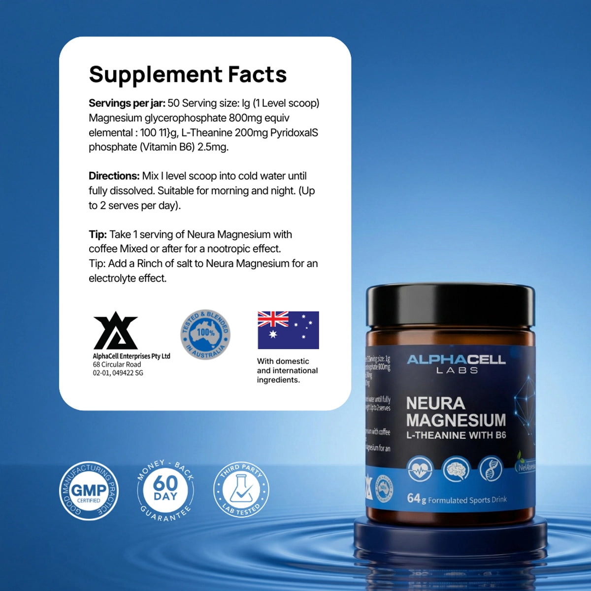 NeuraMagnesium — The Magnesium for Focus, Calm, and Recovery