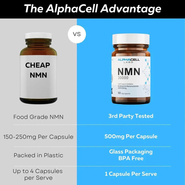 Pure NMN Supplements 500mg AlphaCell Labs