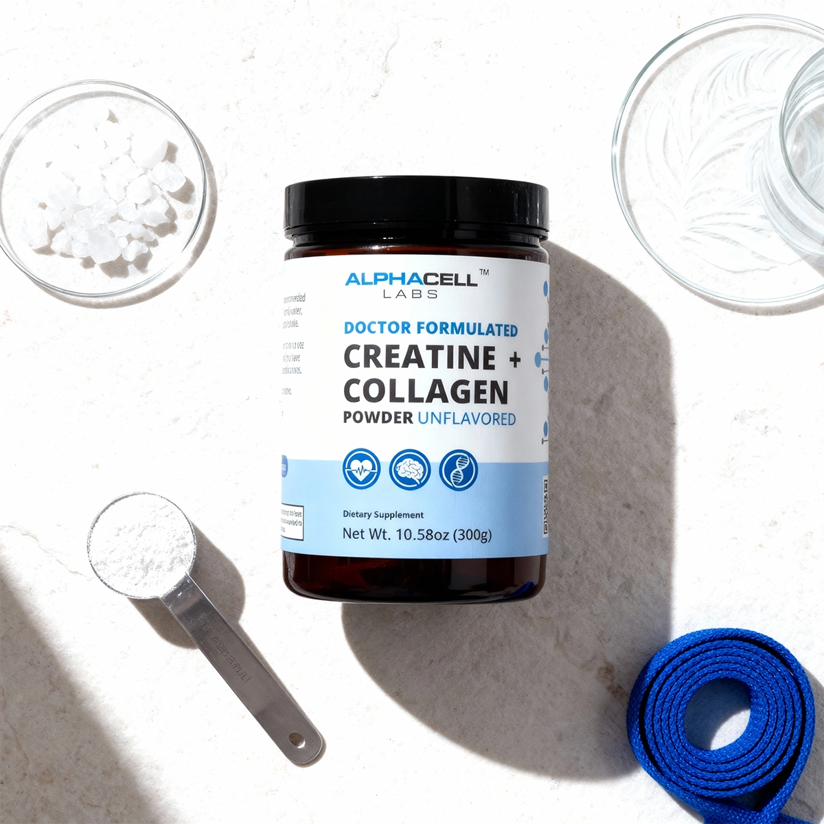 AlphaCell Creatine & Collagen 300 g - 10.58 oz. 30 Servings