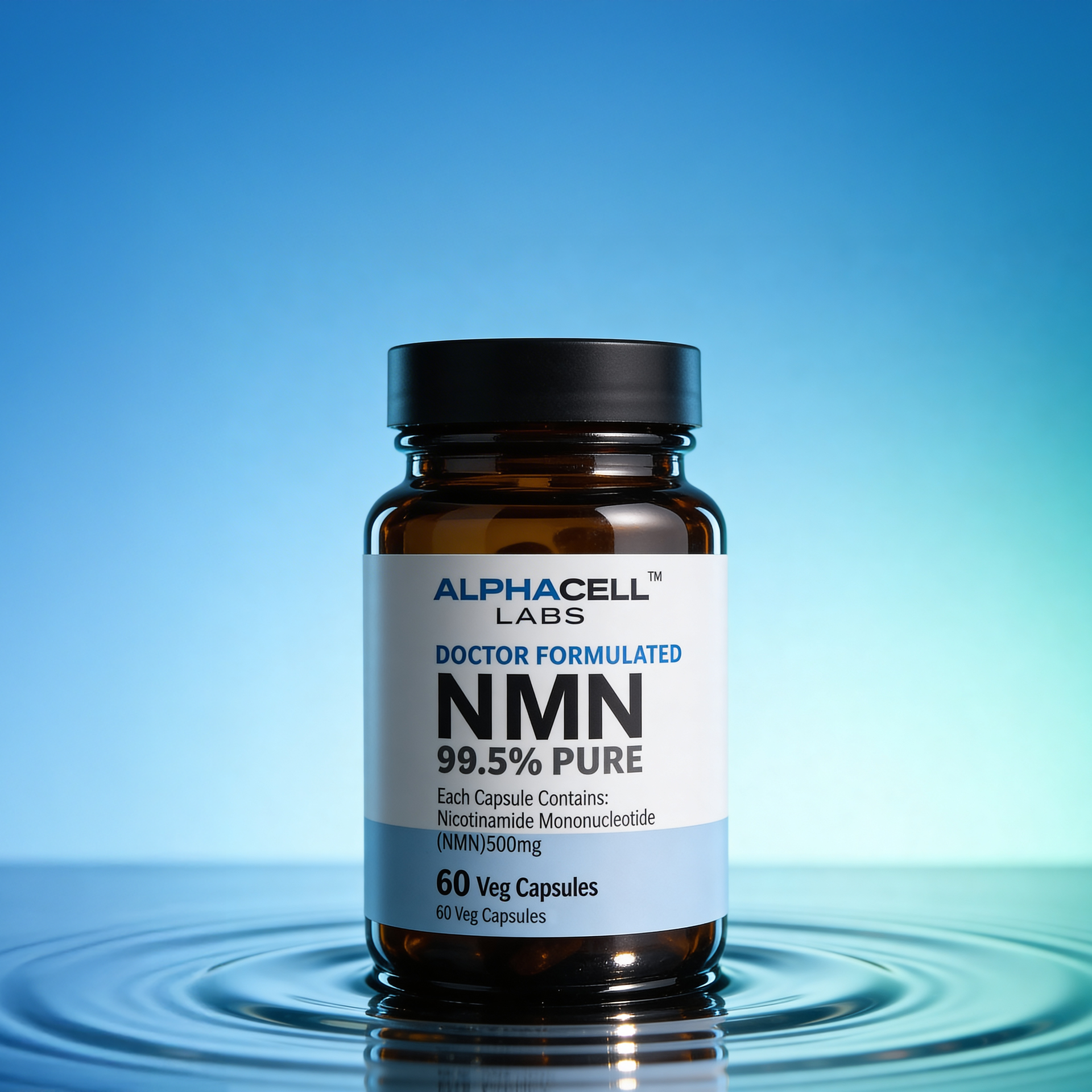 NMN - 99.5% Purity (60 Veg Caps) 500mg