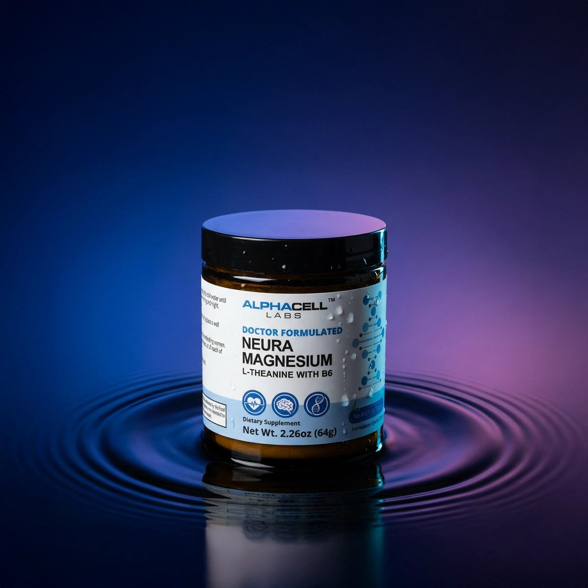 AlphaCell Labs Neura Magnesium 64 g - 2.26 oz. 64 Servings
