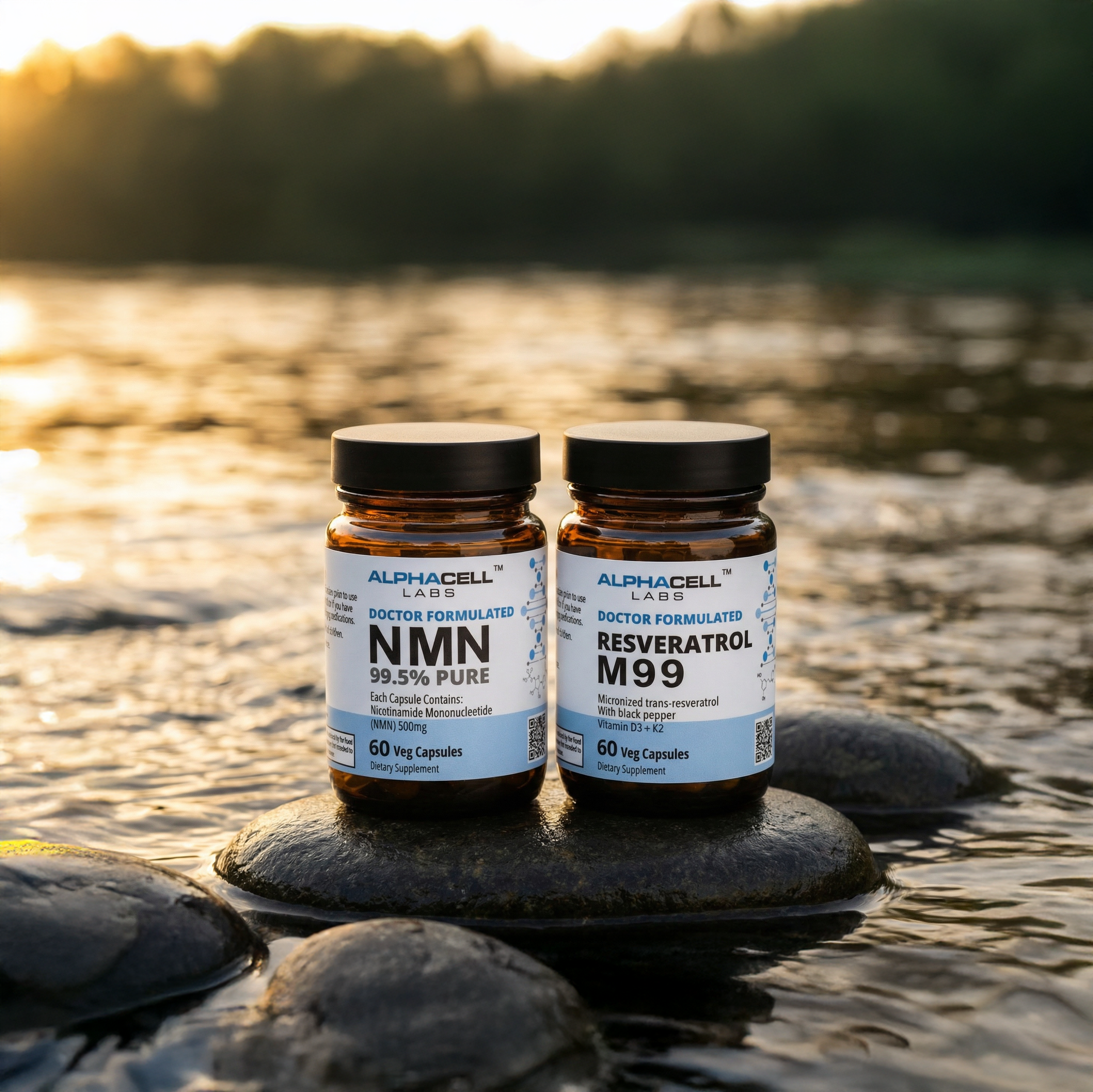 (L) - Longevity Pack - NMN 500mg and M99 Resveratrol - AlphaCell Labs