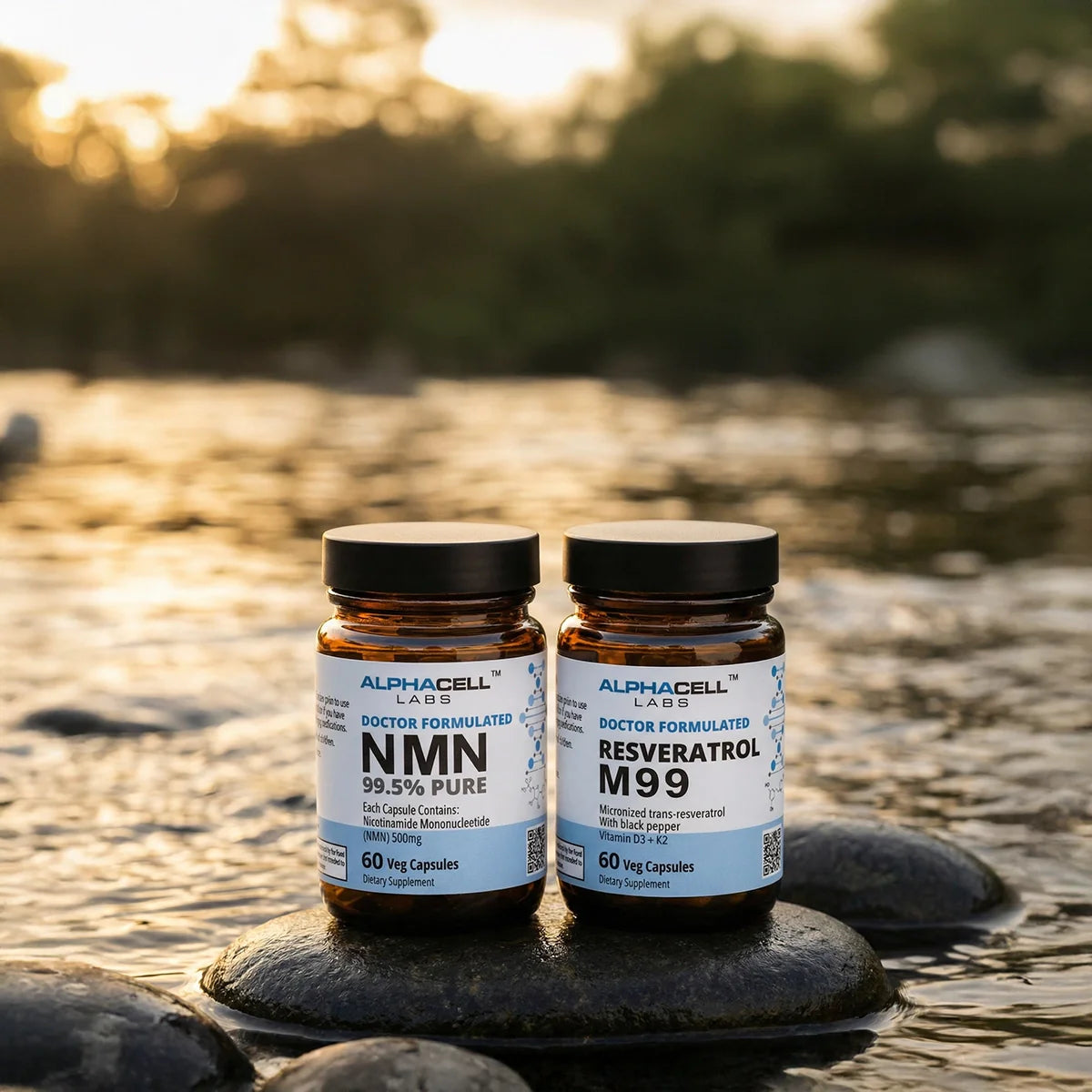 Longevity Pack - NMN and M99 Resveratrol with Vitamin D3 + K2