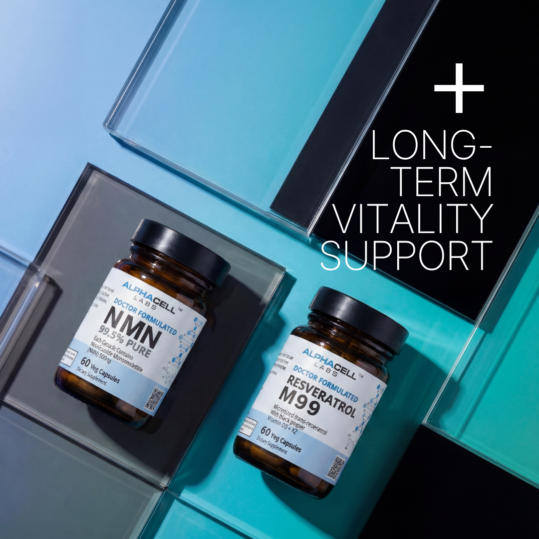 (L) - Longevity Pack - NMN 500mg and M99 Resveratrol - AlphaCell Labs